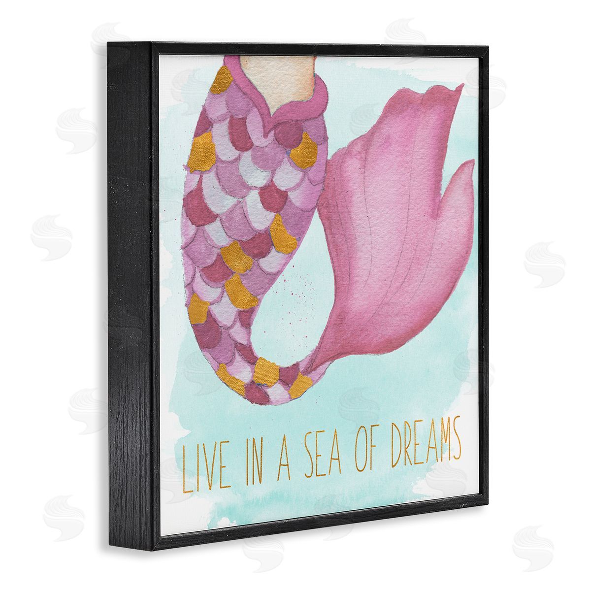 Elizabeth Medley Sea Of Dreams Mermaid Black Framed Giclee Wall Art Print