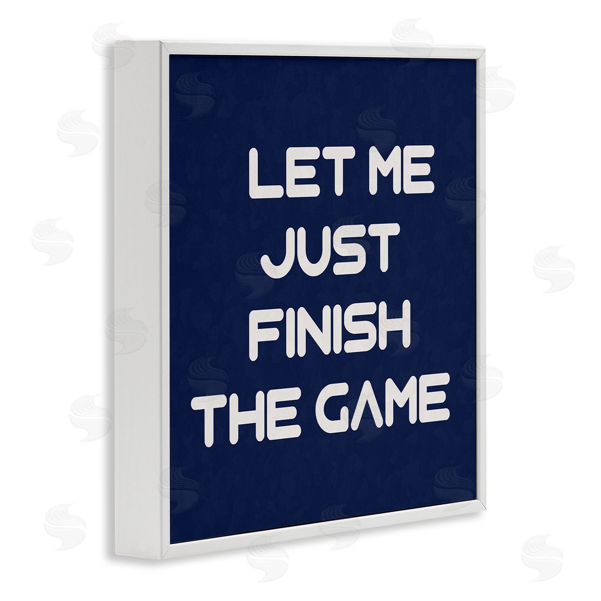 Anna Quach Finish The Game Phrase White Framed Giclee Wall Art Print
