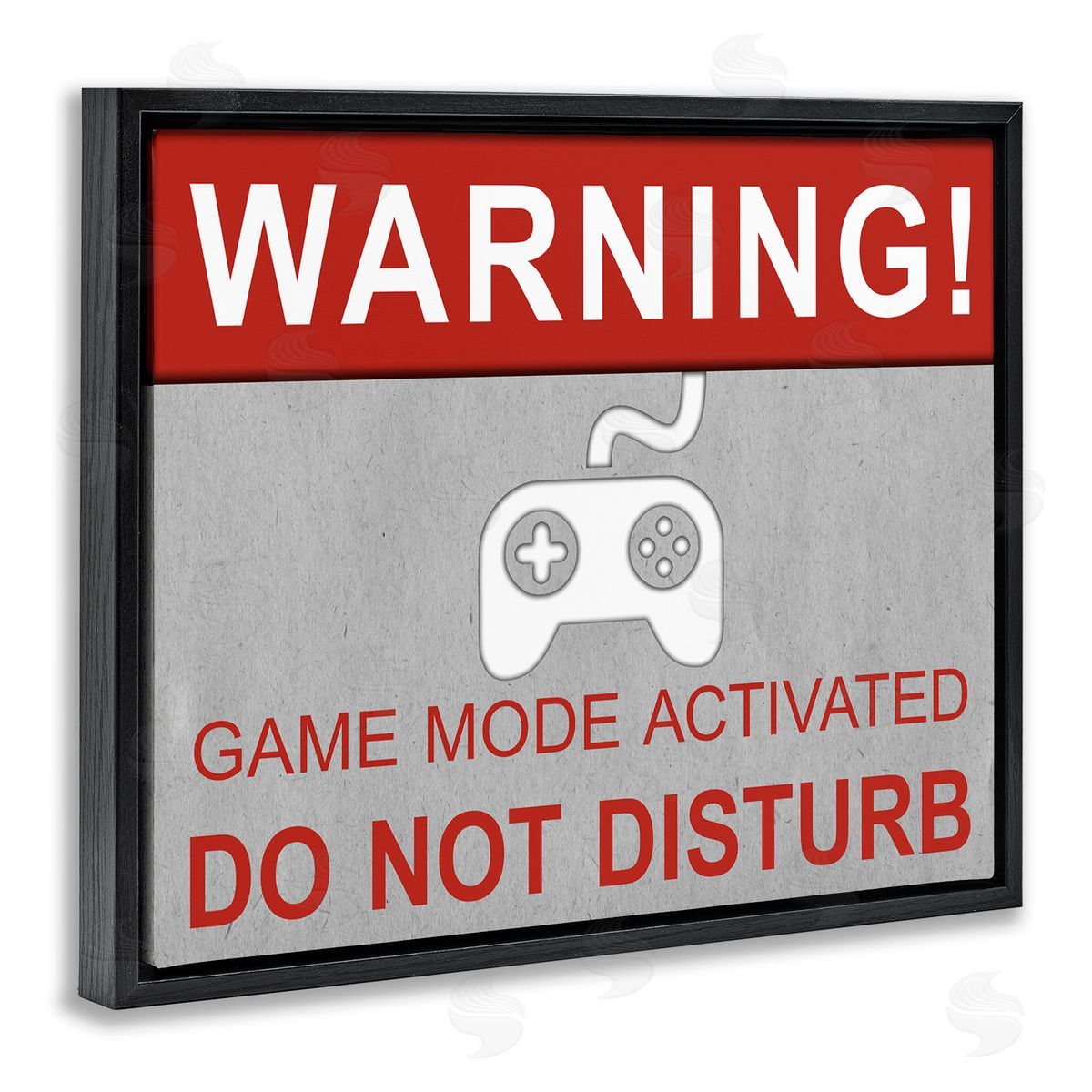 SD Graphics Studio Gaming Do Not Disturb Black Floating Frame Canvas Wall Art Print