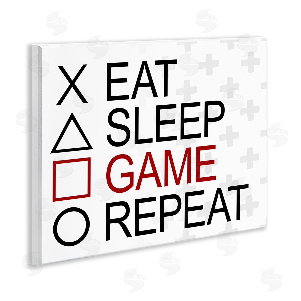 SD Graphics Studio Gamer Button Shapes Wooden Wall Plaque Art Print