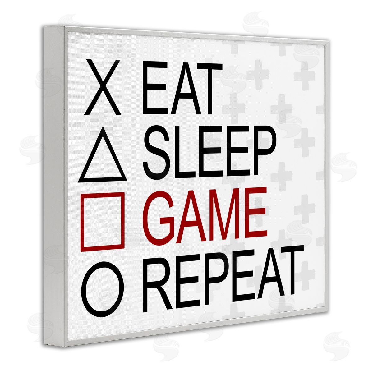 SD Graphics Studio Gamer Button Shapes White Framed Giclee Wall Art Print