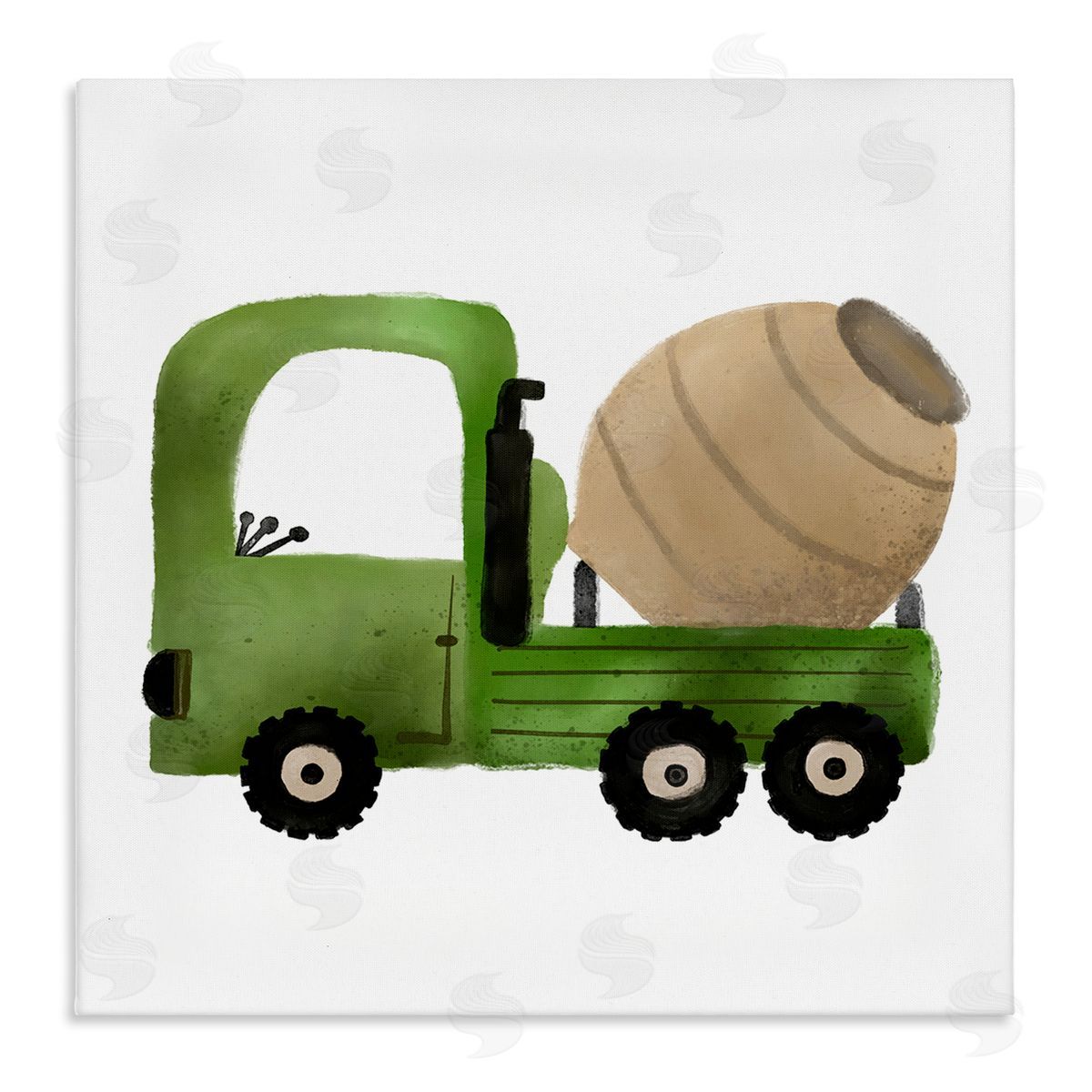 Elizabeth Medley Construction Truck Vehicle Canvas Wall Art Print