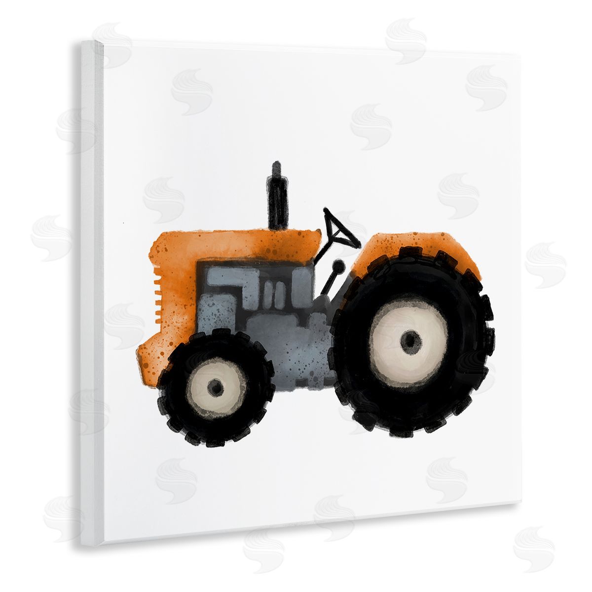 Elizabeth Medley Farm Tractor Vehicle Wooden Wall Plaque Art Print