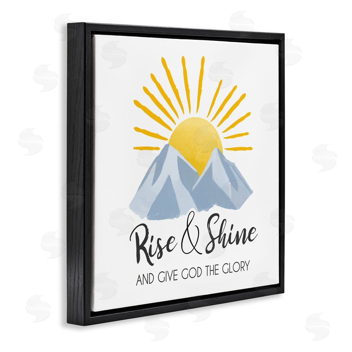 Lucca Sheppard Spiritual Rise & Shine Black Floating Frame Canvas Wall Art Print