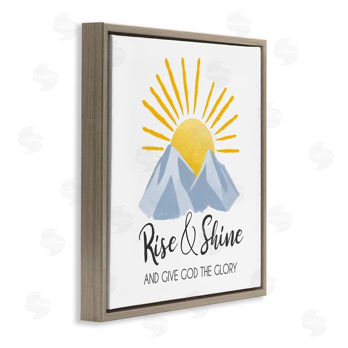 Lucca Sheppard Spiritual Rise & Shine Brown Floating Frame Canvas Wall Art Print