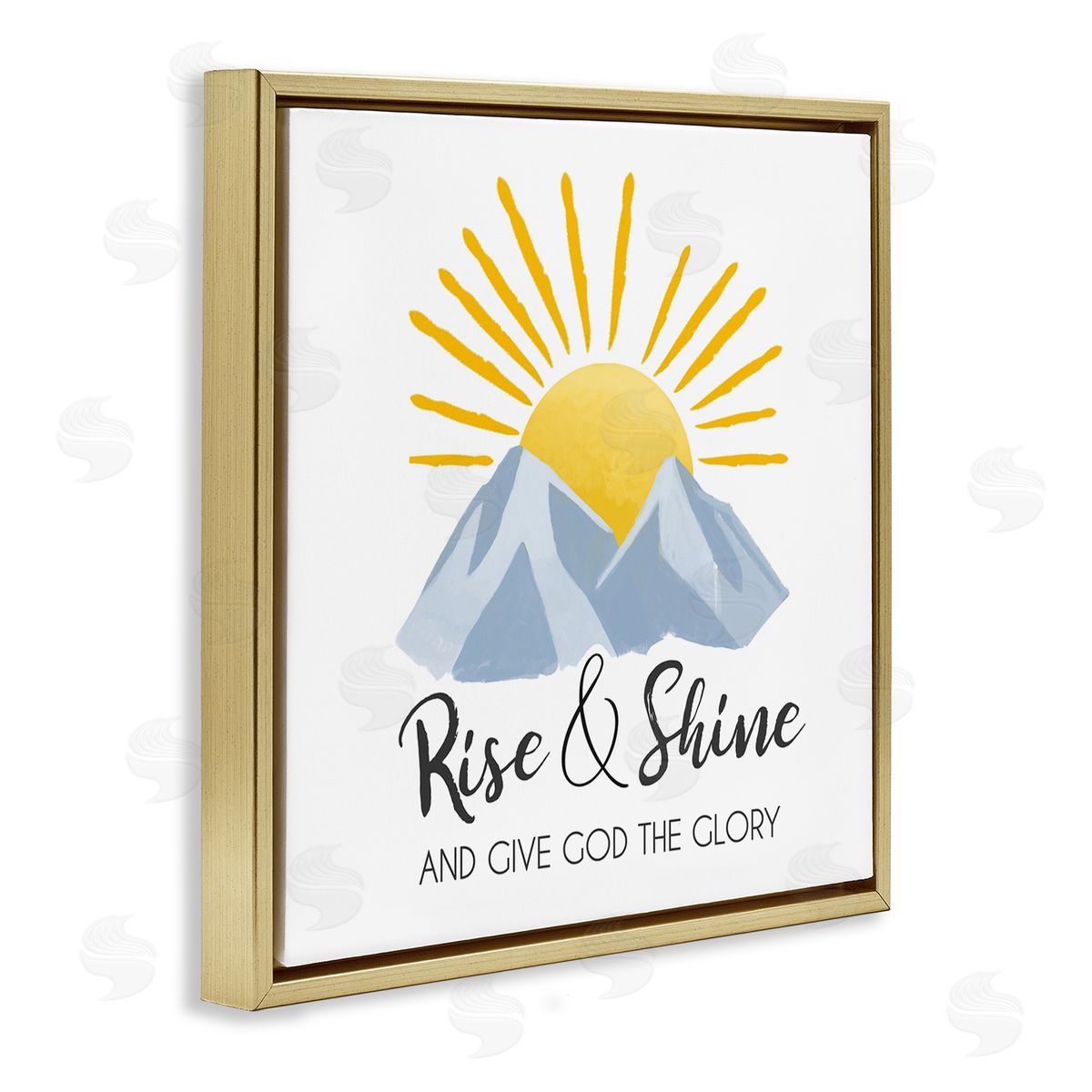 Lucca Sheppard Spiritual Rise & Shine Gold Floating Frame Canvas Wall Art Print