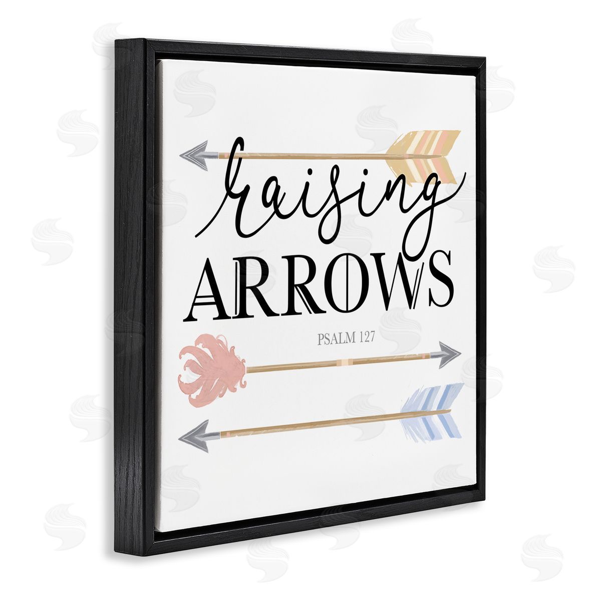 Lucca Sheppard Spiritual Raising Arrows Black Floating Frame Canvas Wall Art Print