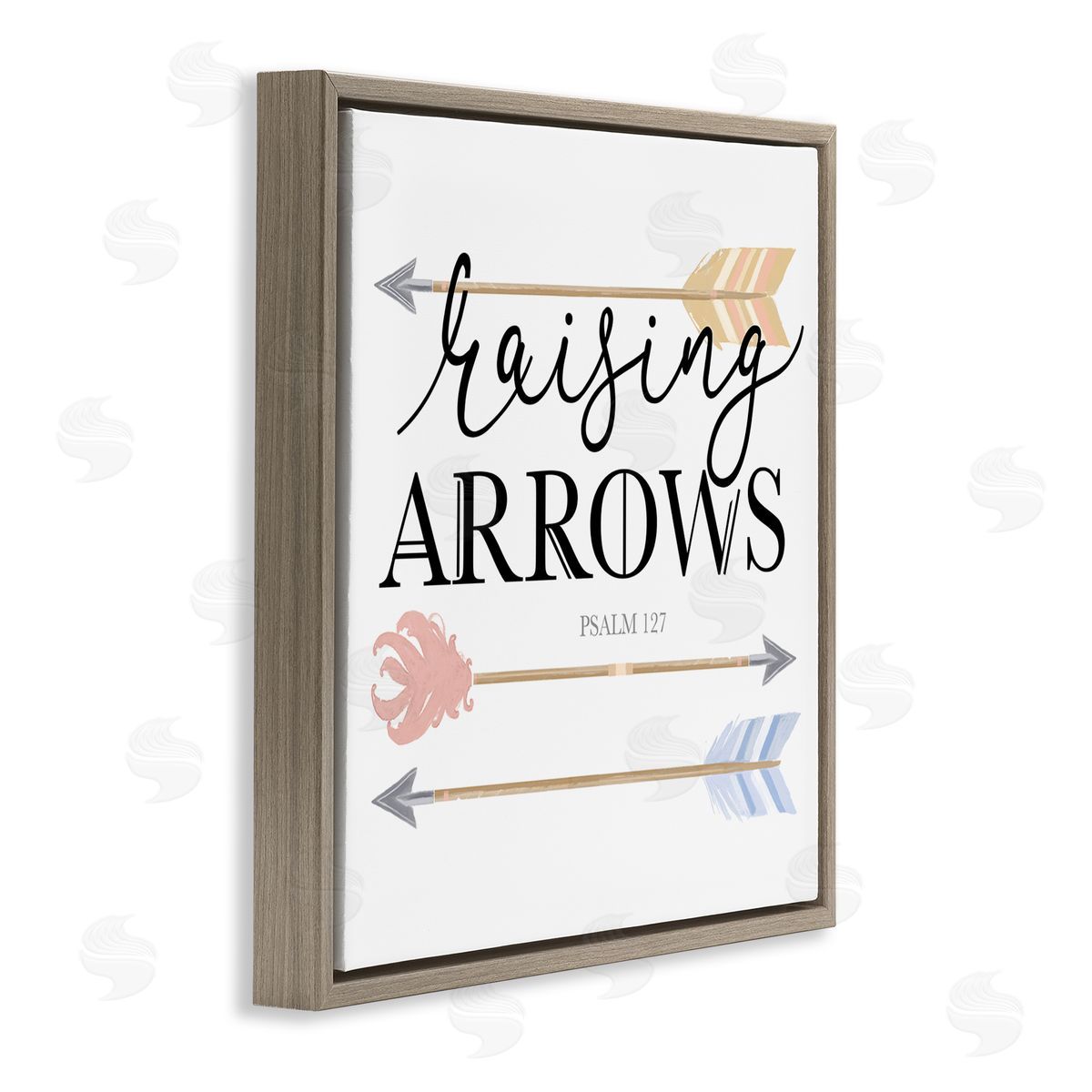 Lucca Sheppard Spiritual Raising Arrows Brown Floating Frame Canvas Wall Art Print