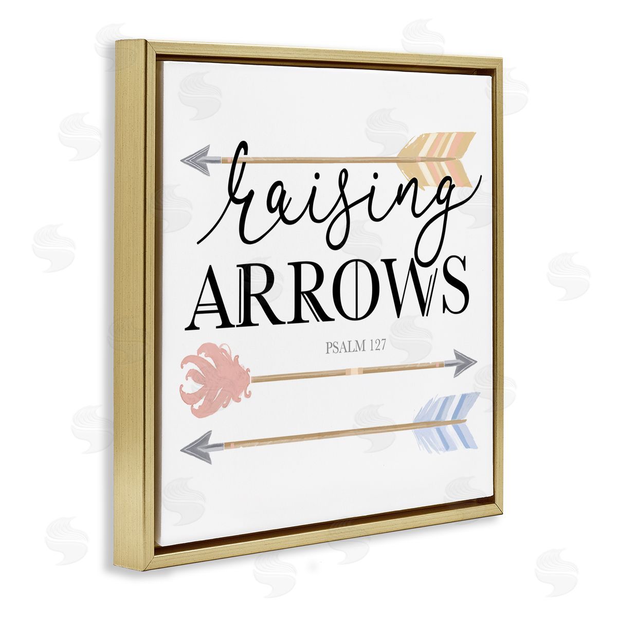 Lucca Sheppard Spiritual Raising Arrows Gold Floating Frame Canvas Wall Art Print