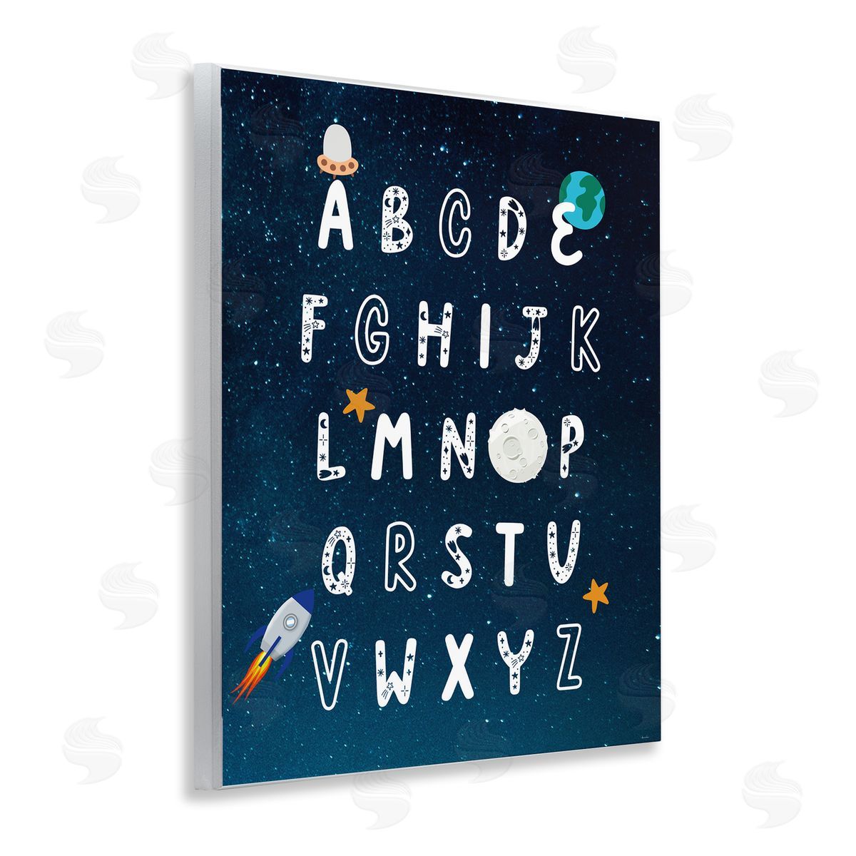 Astronomy Alphabet Chart Wood Plaque Wall Art, Home Decor by Daniela Santiago