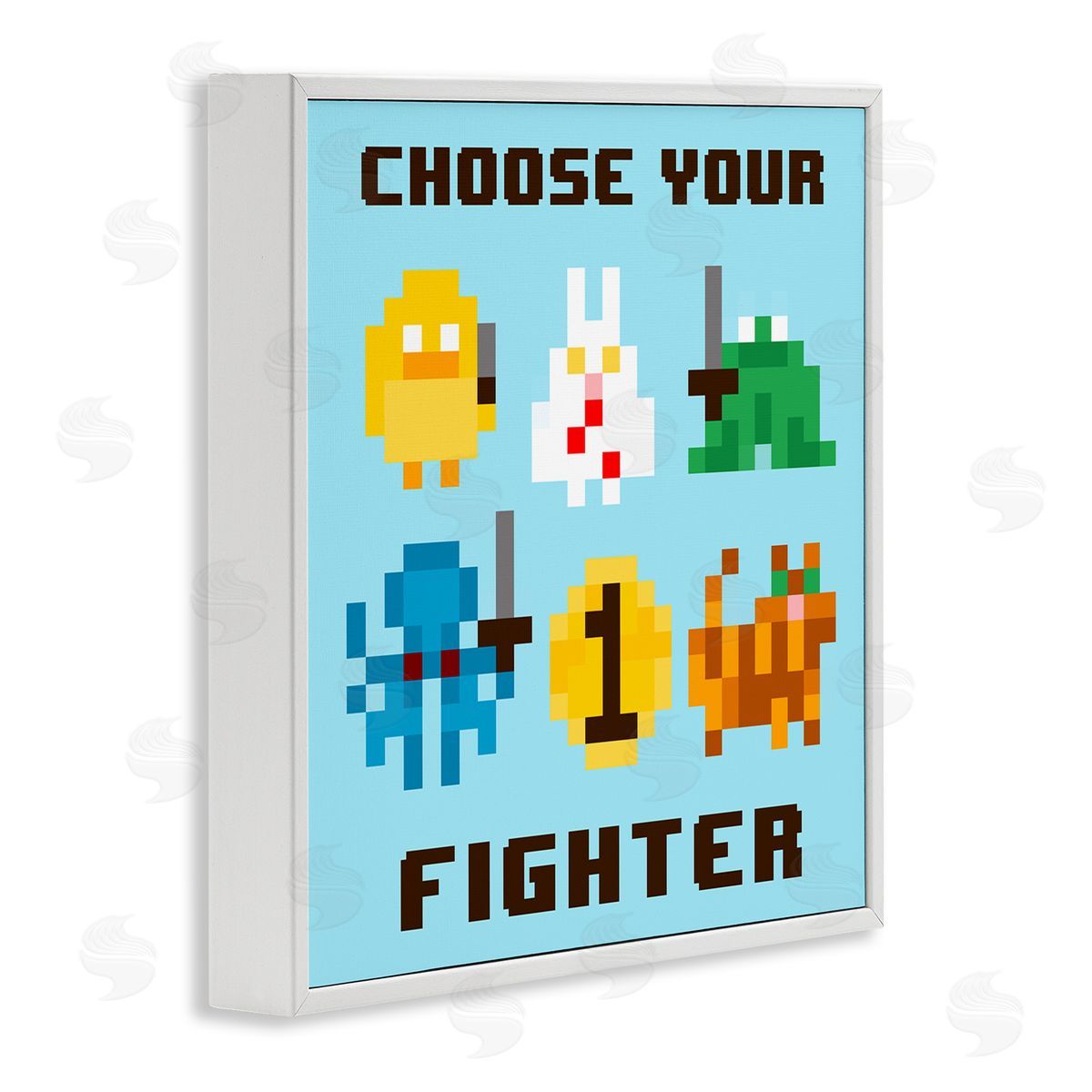 June Erica Vess Choose Your Fighter White Framed Giclee Wall Art Print