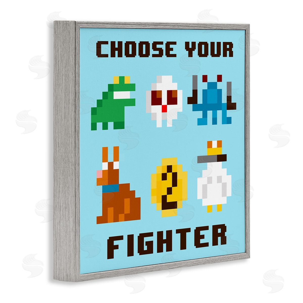 June Erica Vess Choose Gaming Fighter Gray Framed Giclee Wall Art Print