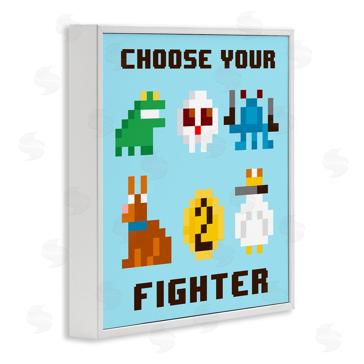 June Erica Vess Choose Gaming Fighter White Framed Giclee Wall Art Print