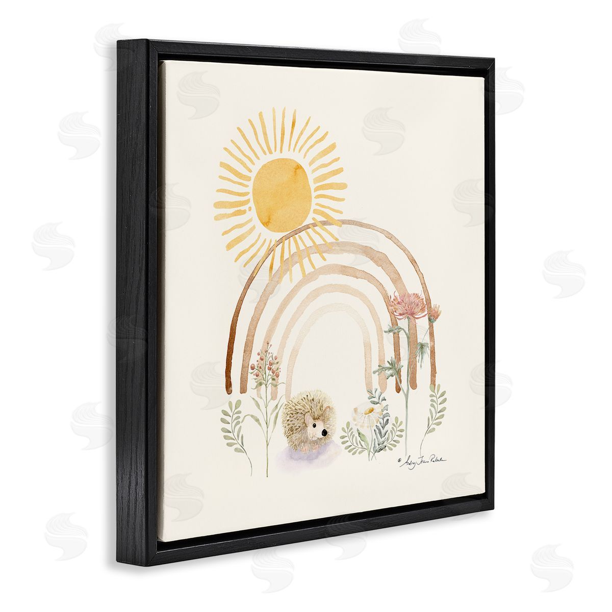 Audrey Jeanne Roberts Soft Boho Nature Black Floating Frame Canvas Wall Art Print