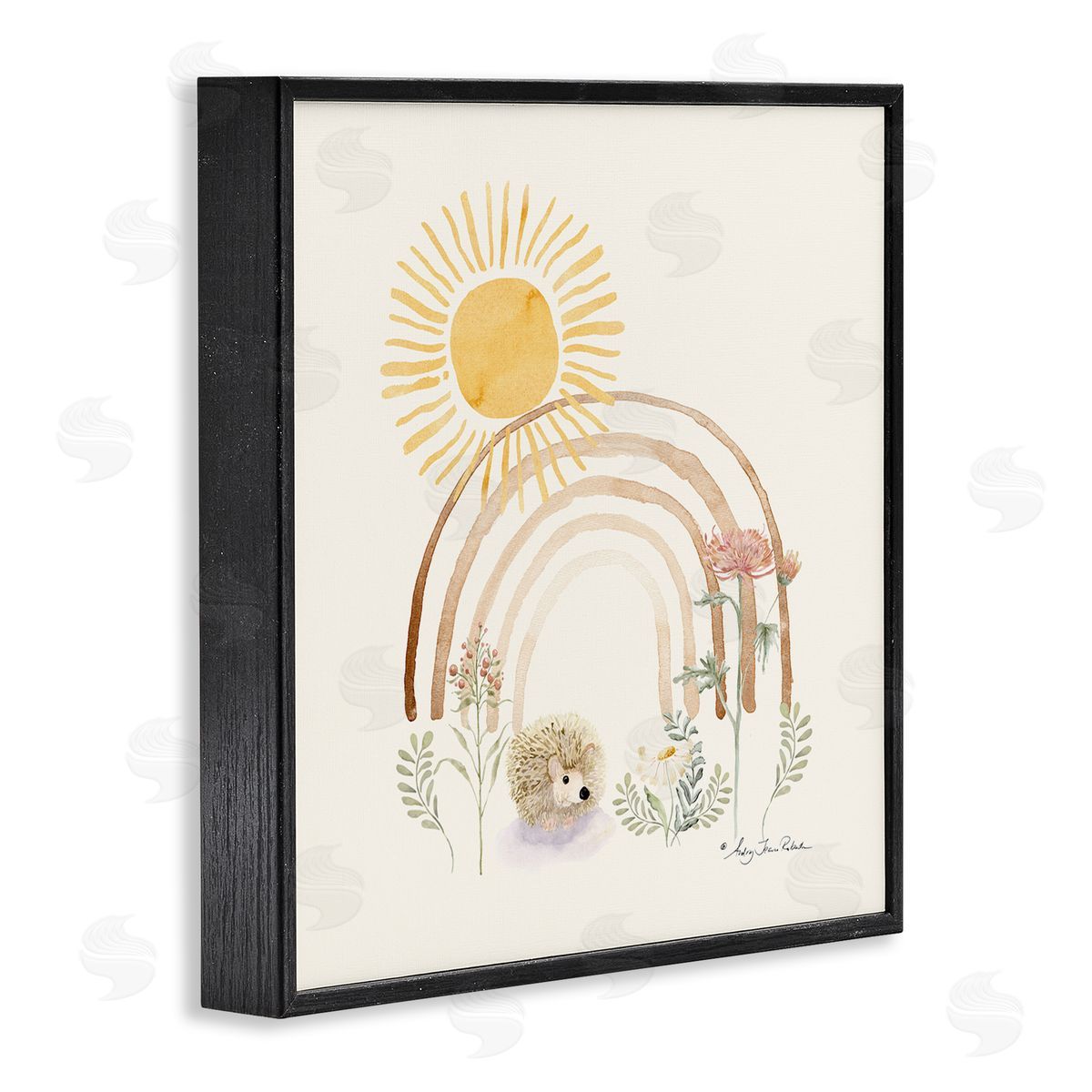 Audrey Jeanne Roberts Soft Boho Nature Black Framed Giclee Wall Art Print