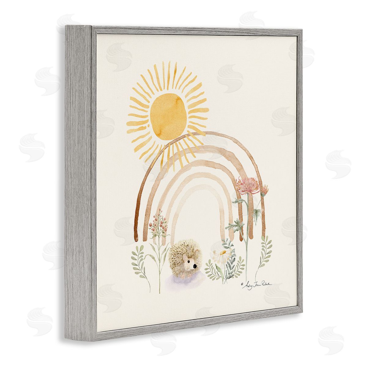Audrey Jeanne Roberts Soft Boho Nature Gray Framed Giclee Wall Art Print
