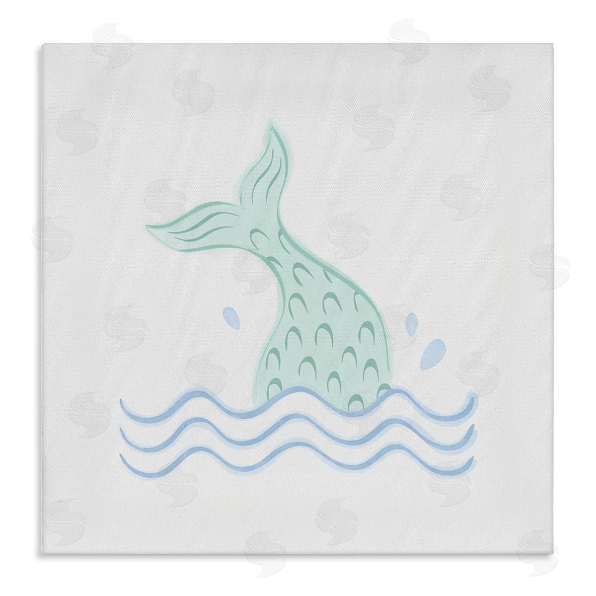 Carrie Cantwell Mermaid Tail in Water Canvas Wall Art Print