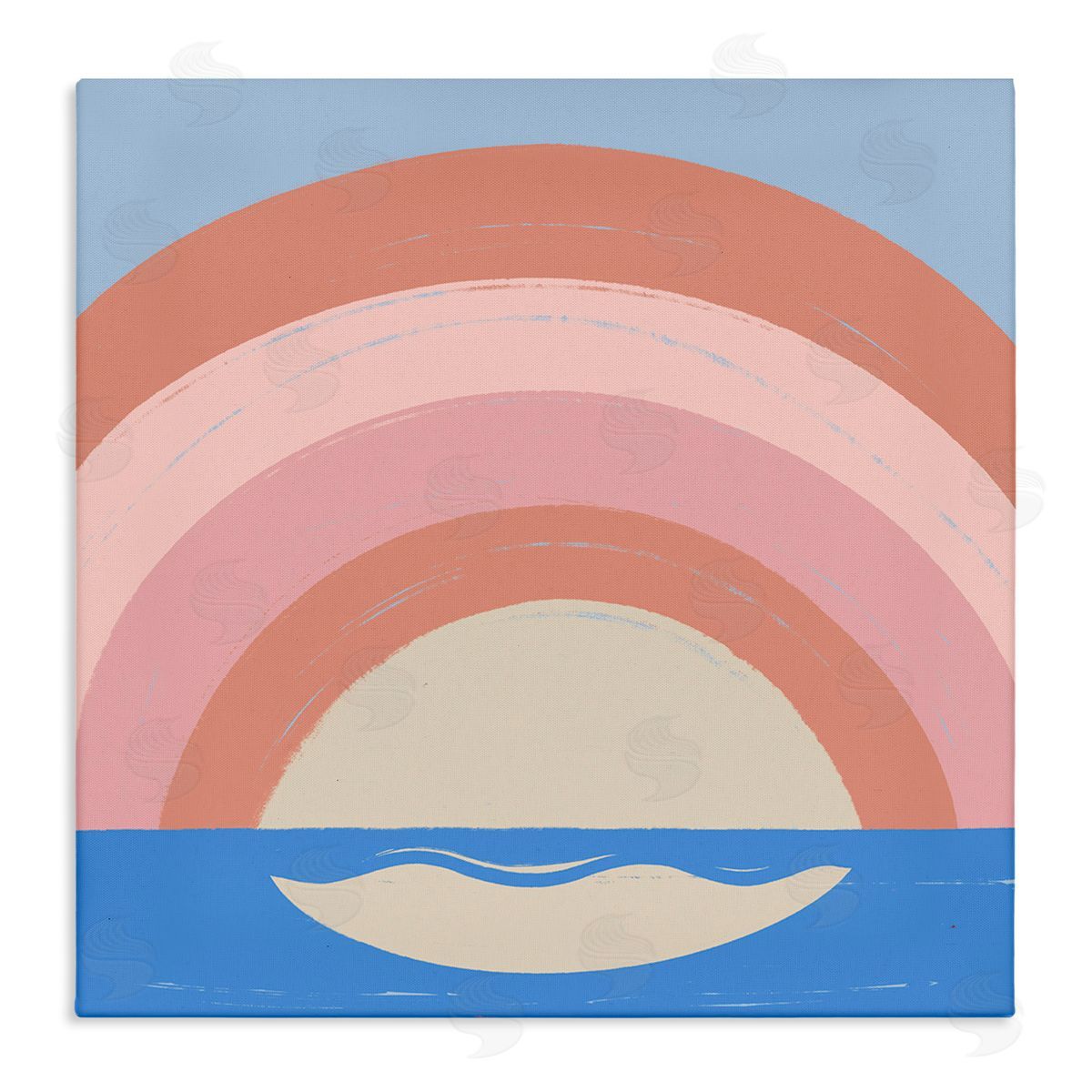 Carrie Cantwell Ocean Rainbow Reflection Canvas Wall Art Print