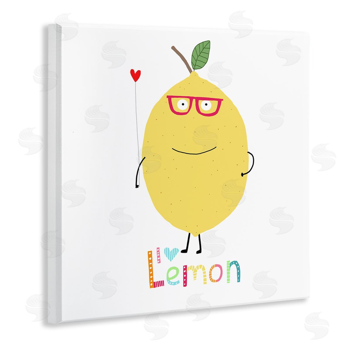 Carla Daly Fun Smiling Lemon Wooden Wall Plaque Art Print