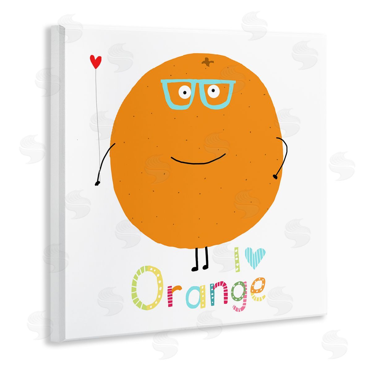 Carla Daly Fun Smiling Orange Wooden Wall Plaque Art Print