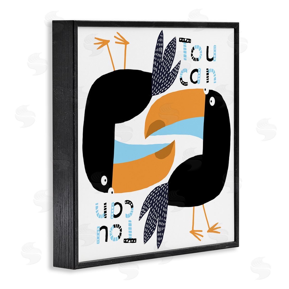 Carla Daly Tropical Toucan Birds Black Framed Giclee Wall Art Print