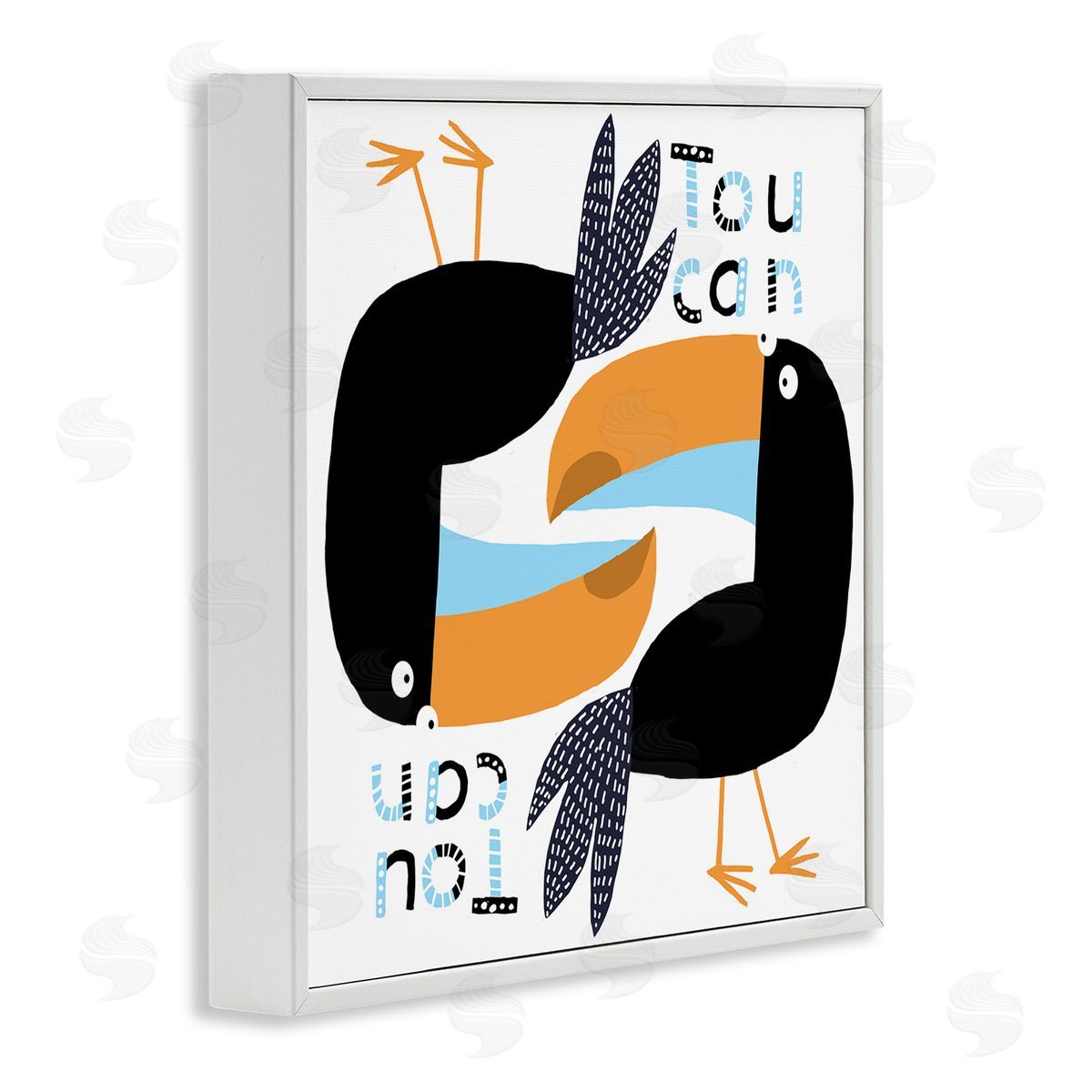 Carla Daly Tropical Toucan Birds White Framed Giclee Wall Art Print