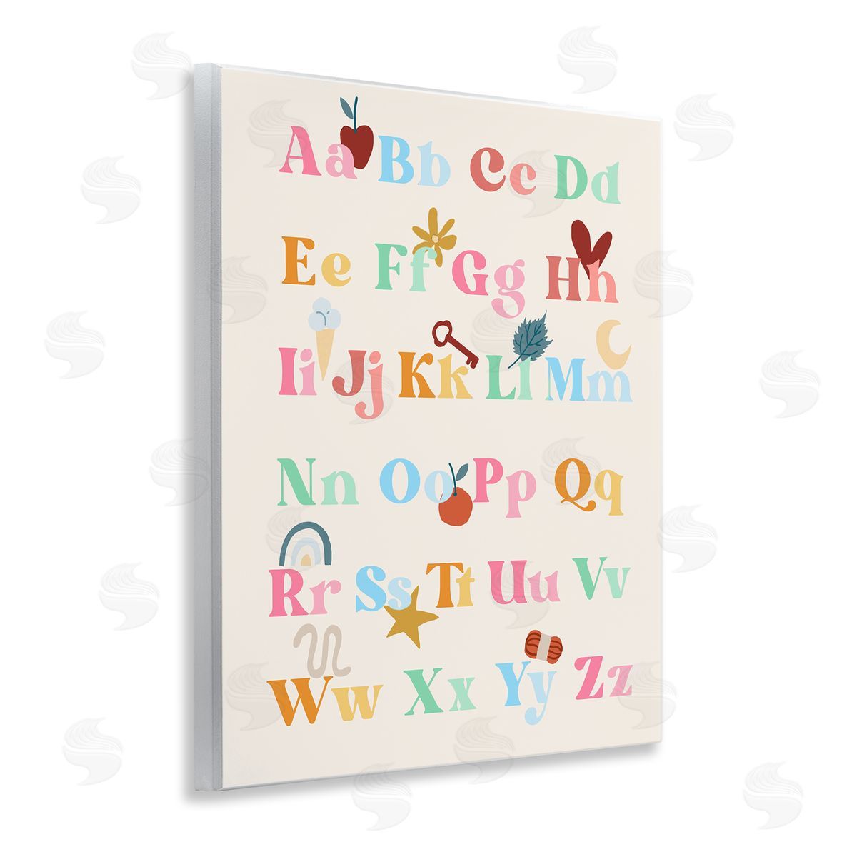 Fun Alphabet Chart Wood Plaque Wall Art, Home Decor by Stupell Studio