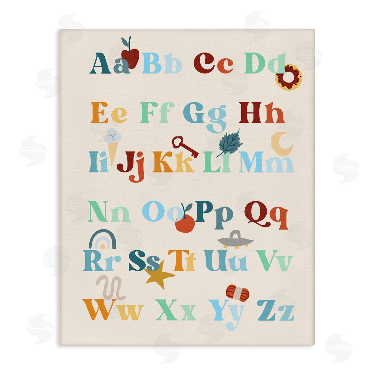Boy's Alphabet Chart Canvas Wall Art, Home Decor by Stupell Studio