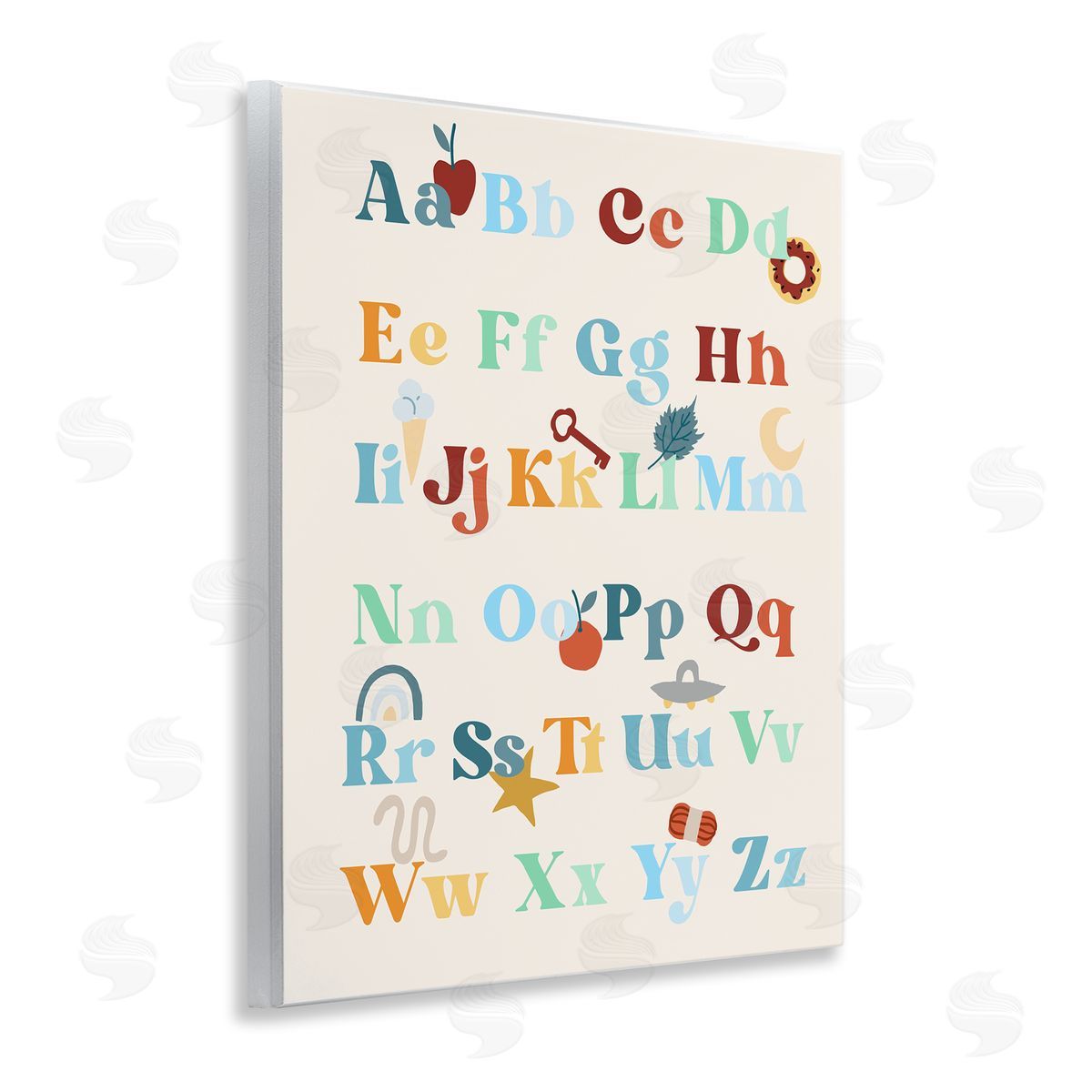 Boy's Alphabet Chart Wood Plaque Wall Art, Home Decor by Stupell Studio