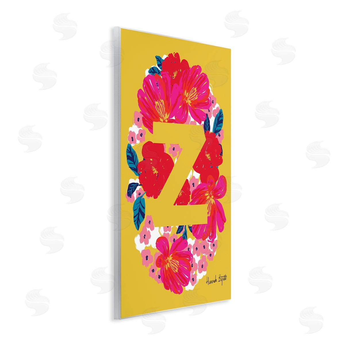 Floral Bloom Letter Z Wood Plaque Wall Art, Home Decor by Hannah Louise Byatt