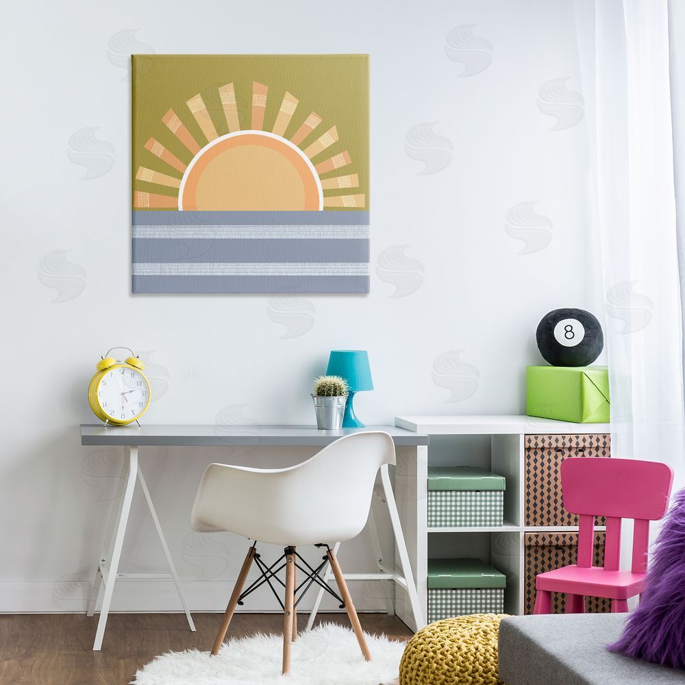 Tina Finn Rising Sun Over Ocean Canvas Wall Art Print in Room