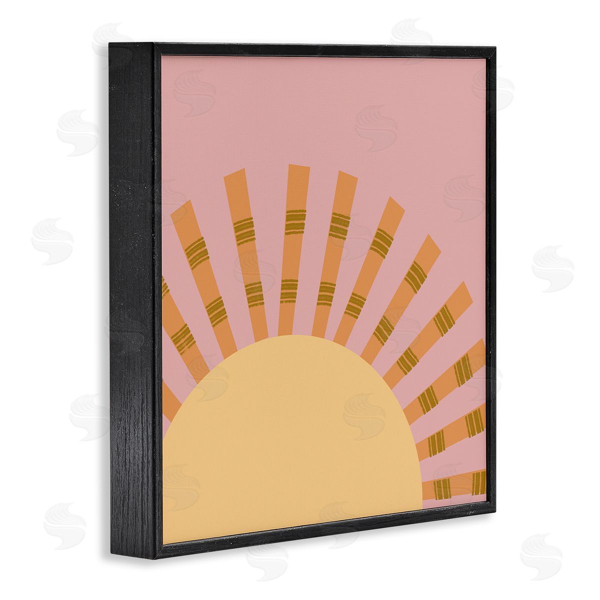 Tina Finn Minimal Sun Rays Black Framed Giclee Wall Art Print