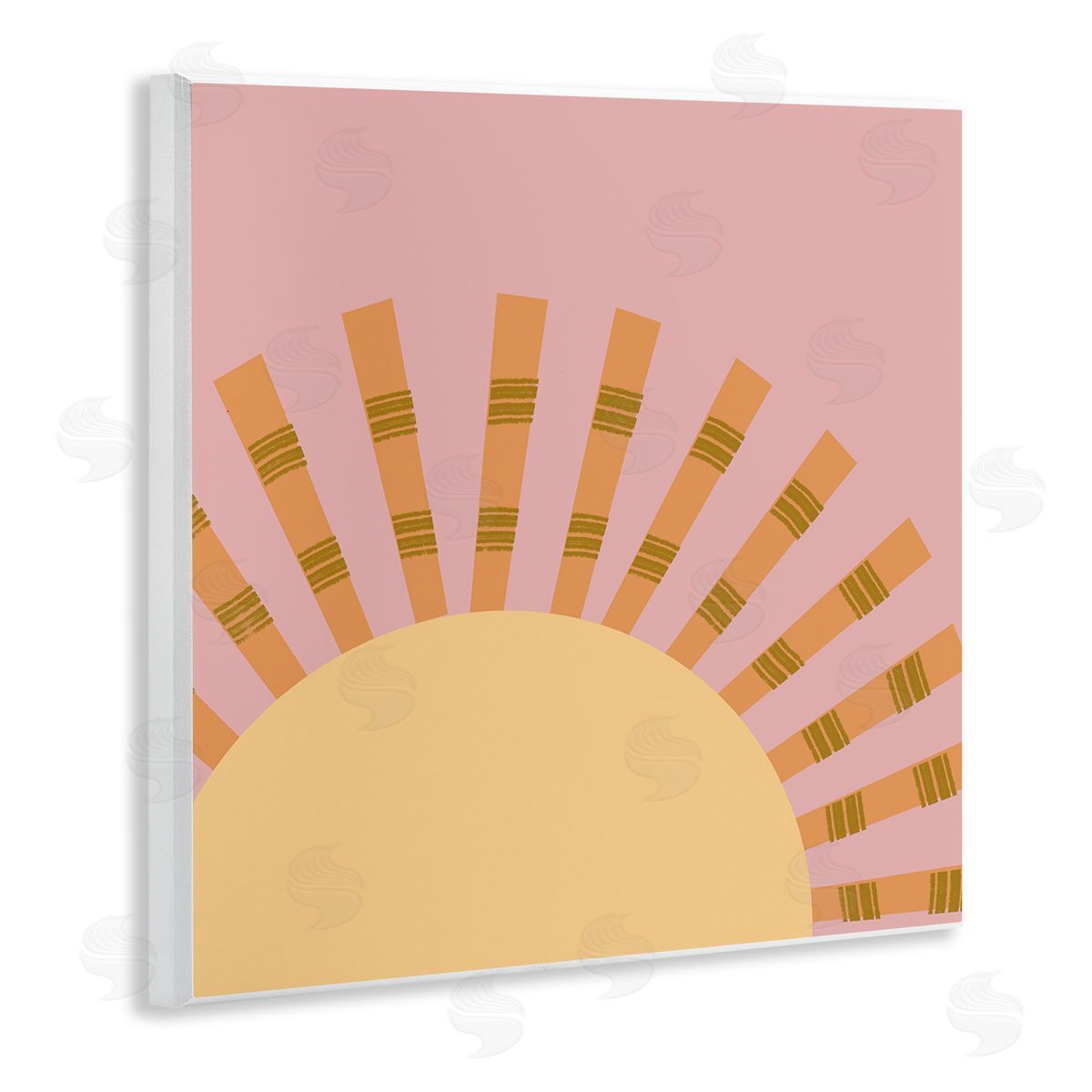 Tina Finn Minimal Sun Rays Wooden Wall Plaque Art Print