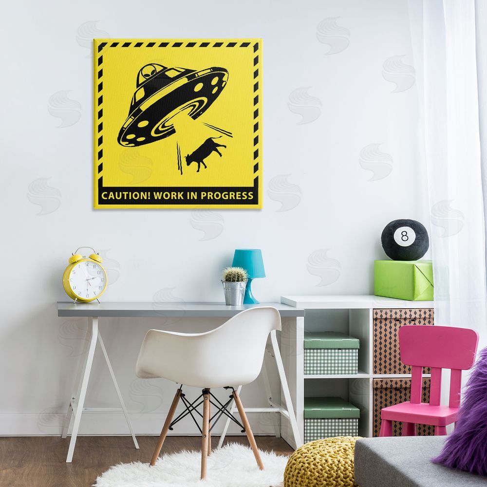 Ziwei Li Work In Progress UFO Canvas Wall Art Print in Room