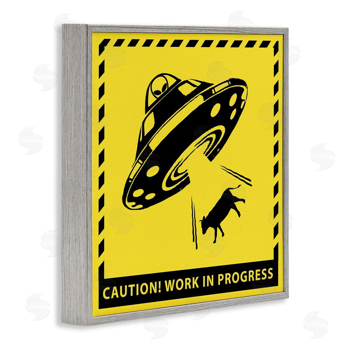 Ziwei Li Work In Progress UFO Gray Framed Giclee Wall Art Print