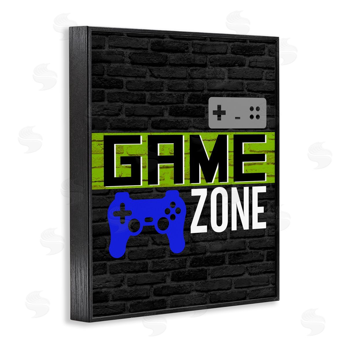 Vintage Game Zone Black Frame Print Wall Art, Home Decor by Kim Allen