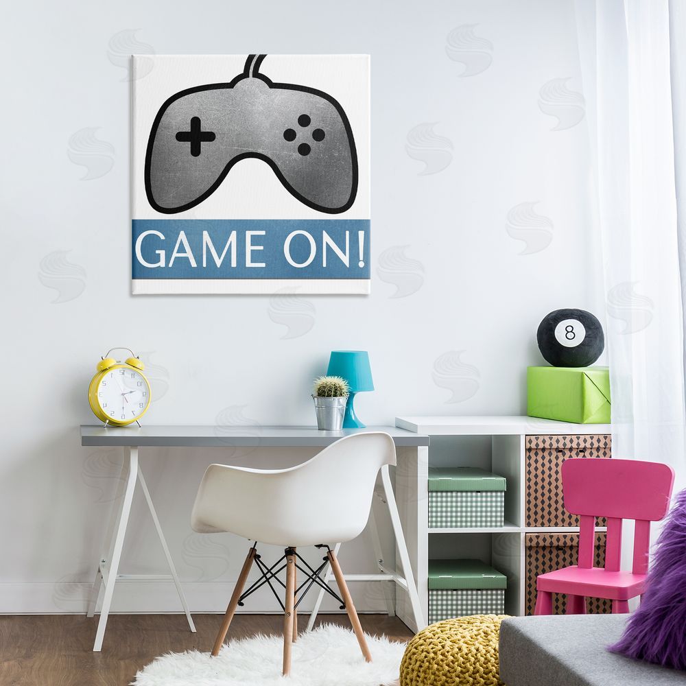Kim Allen Game On Controller Canvas Wall Art Print in Room
