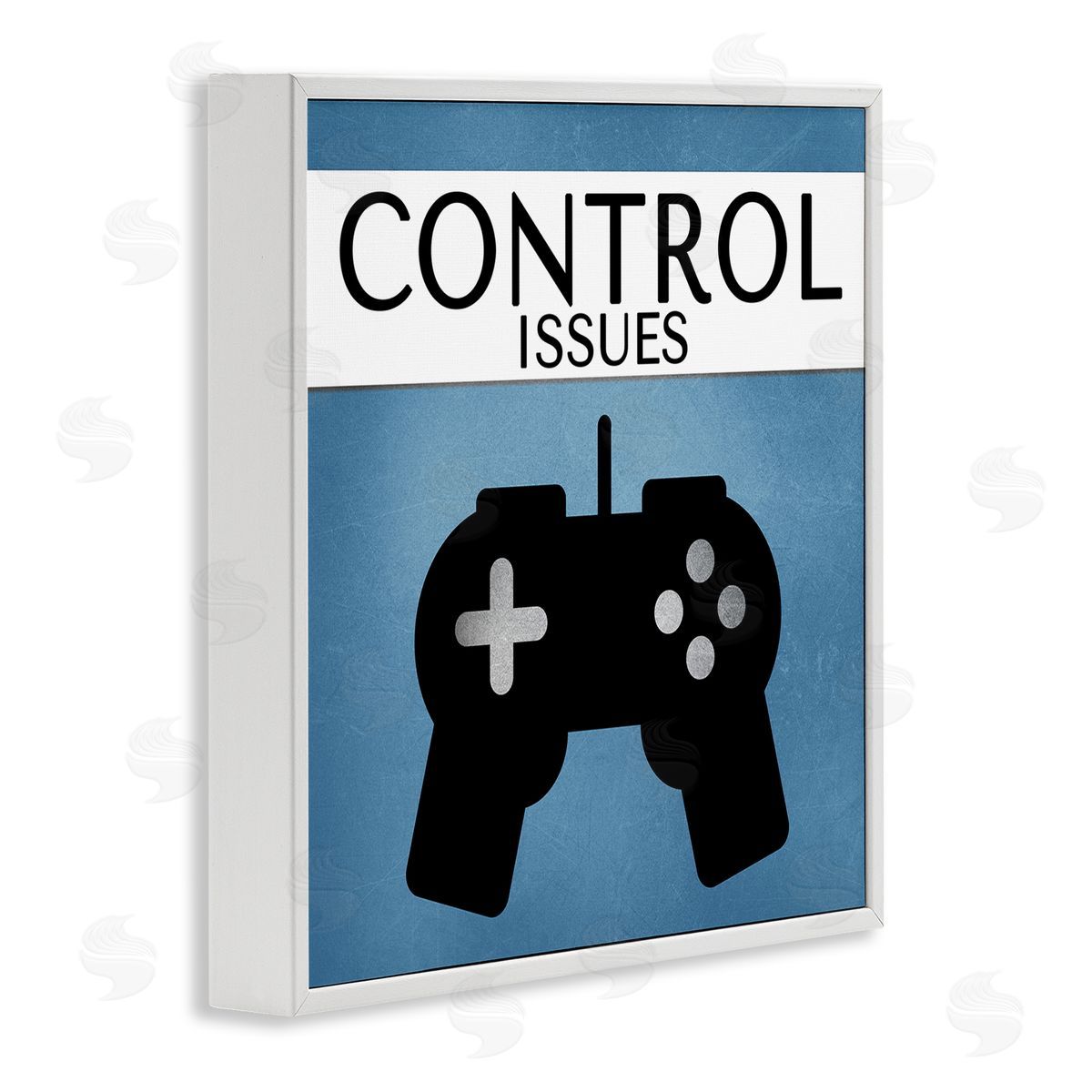 Kim Allen Control Issues Gamer White Framed Giclee Wall Art Print