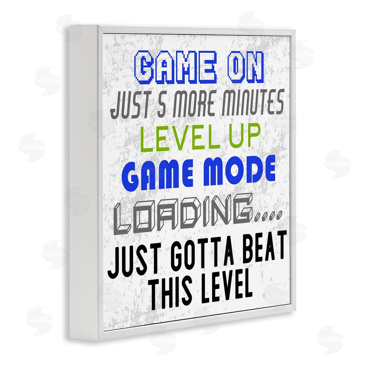 Kim Allen Game Mode Phrases White Framed Giclee Wall Art Print