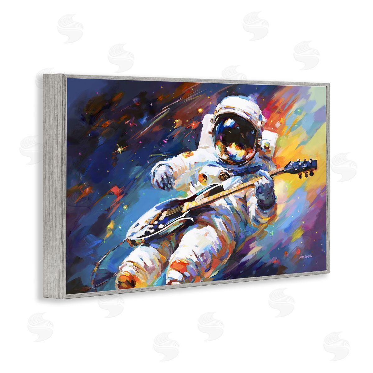 Leon Devenice Melodies Beyond Earth Gray Framed Giclee Wall Art Print
