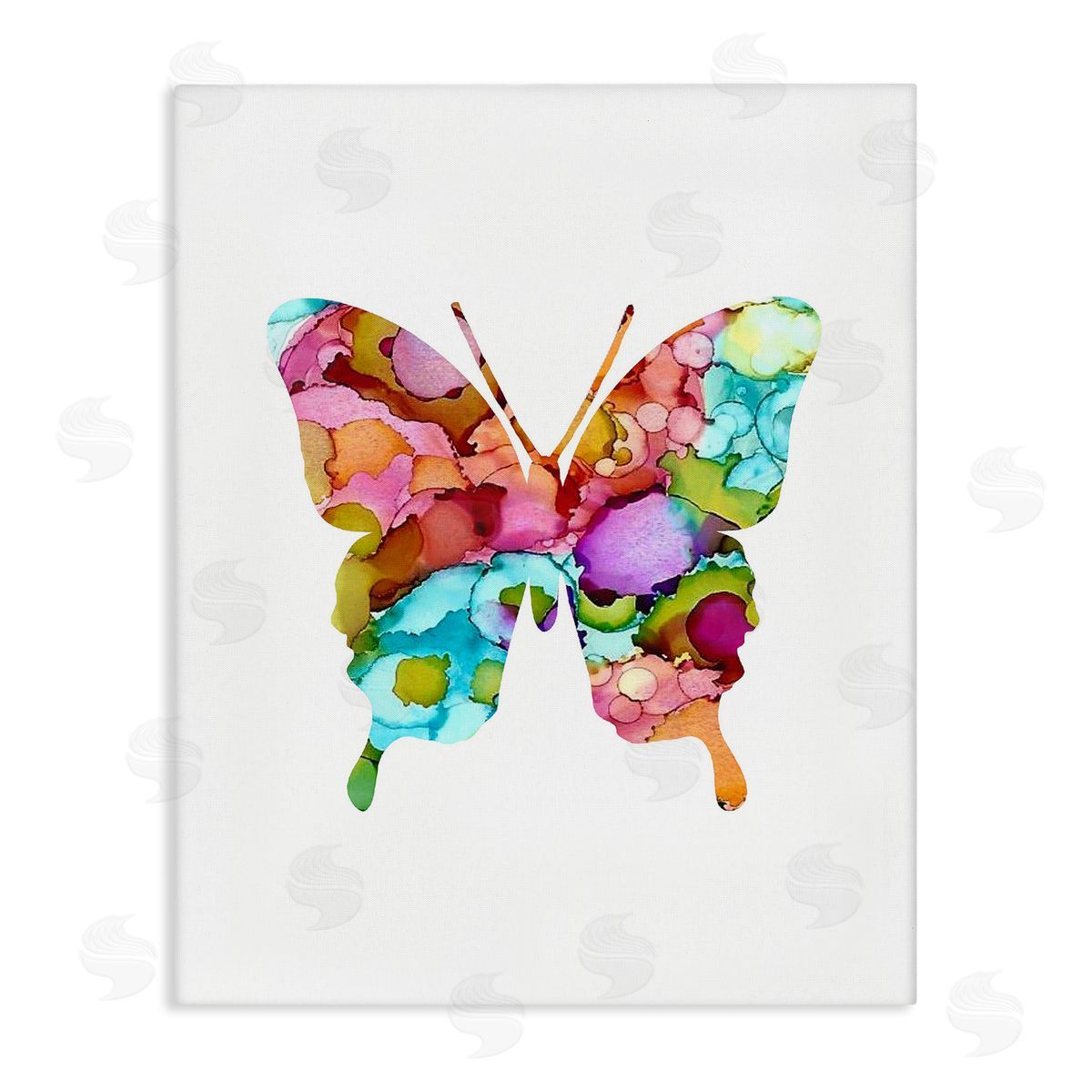 Lisa Nohren Bold Patterned Butterfly Canvas Wall Art Print