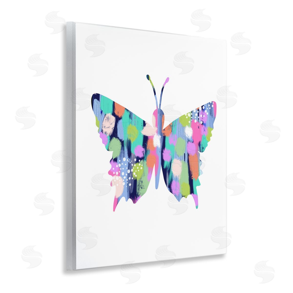 Pastel Patterned Butterfly Wood Plaque Wall Art, Home Decor by Lisa Nohren