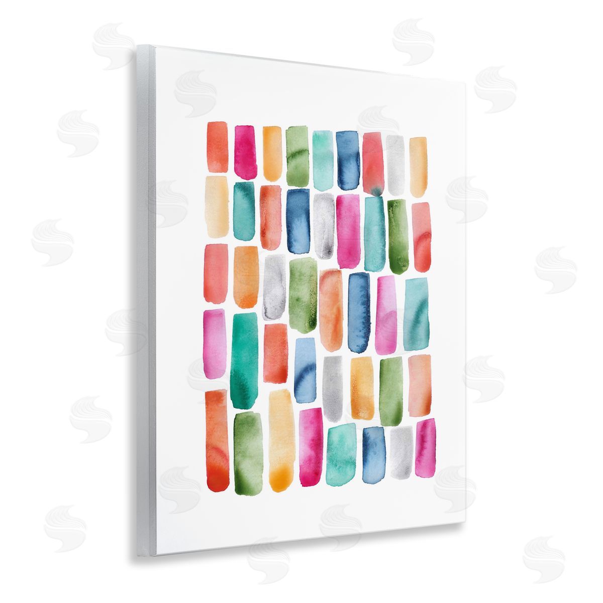 Bright Abstract Brushstrokes Wood Plaque Wall Art, Home Decor by Lisa Nohren