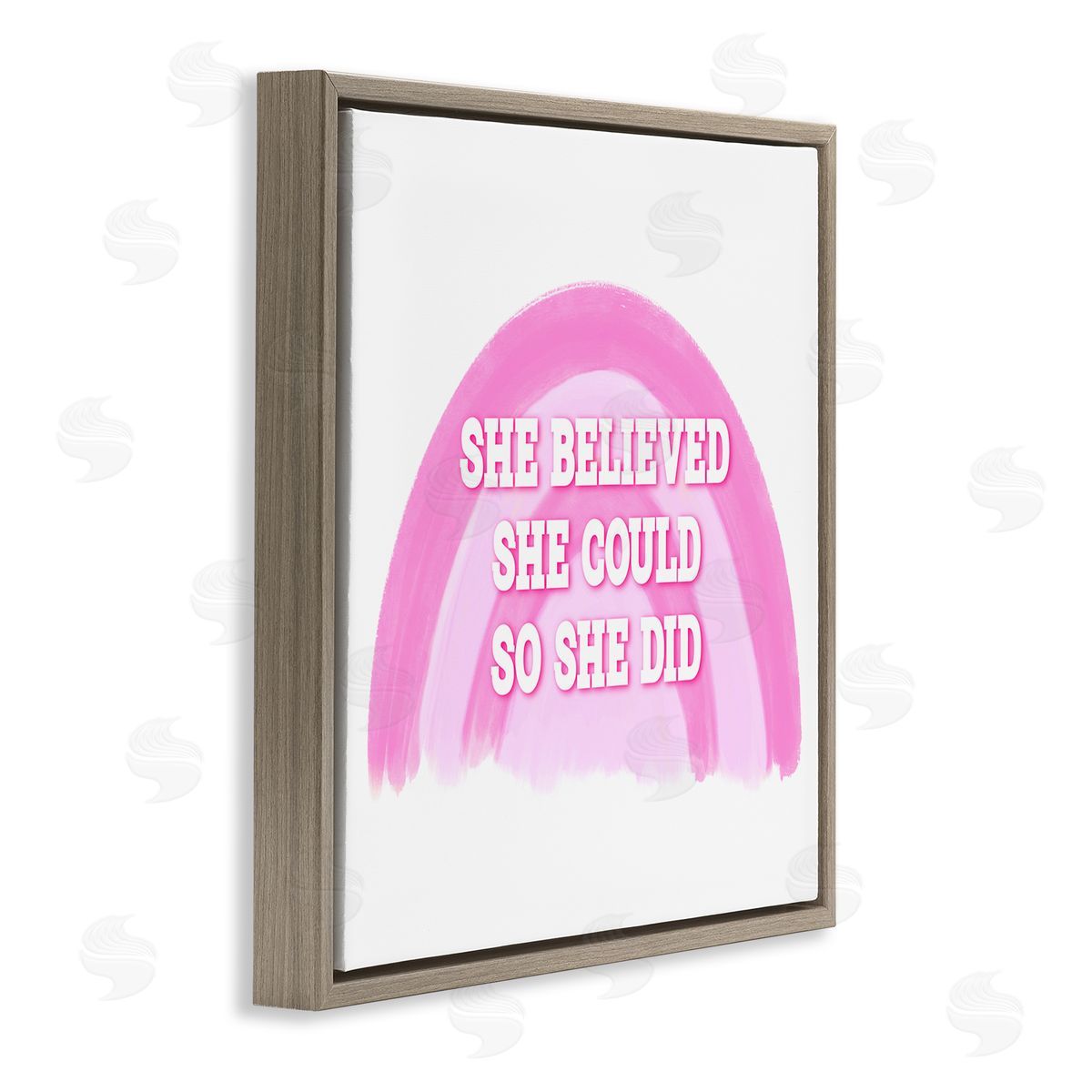 Amber Clarkson Believed She Could Brown Floating Frame Canvas Wall Art Print