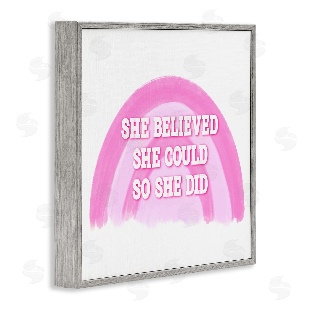 Amber Clarkson Believed She Could Gray Framed Giclee Wall Art Print