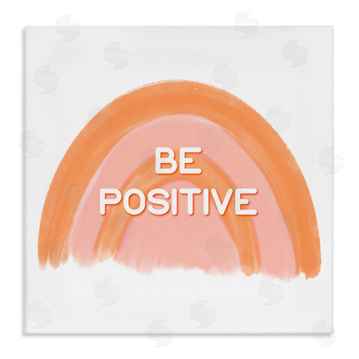 Amber Clarkson Orange Be Positive Canvas Wall Art Print