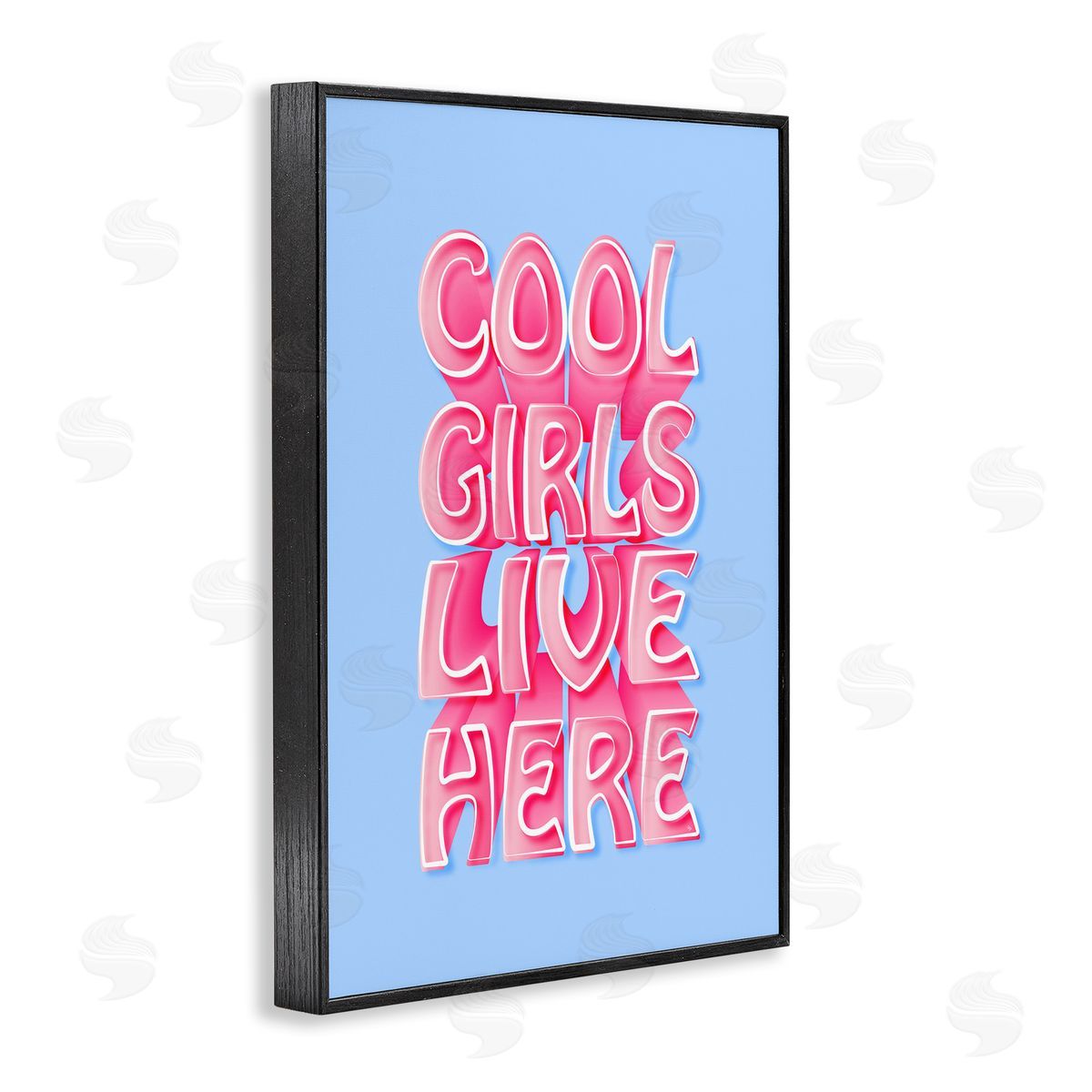 Cool Girls Live Here Black Frame Print Wall Art, Home Decor by Martina Pavlova