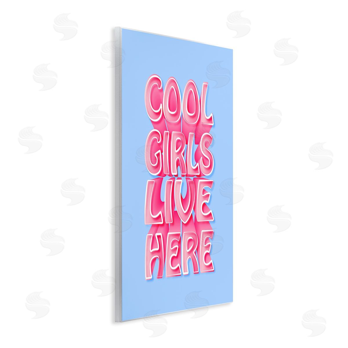 Cool Girls Live Here Wood Plaque Wall Art, Home Decor by Martina Pavlova