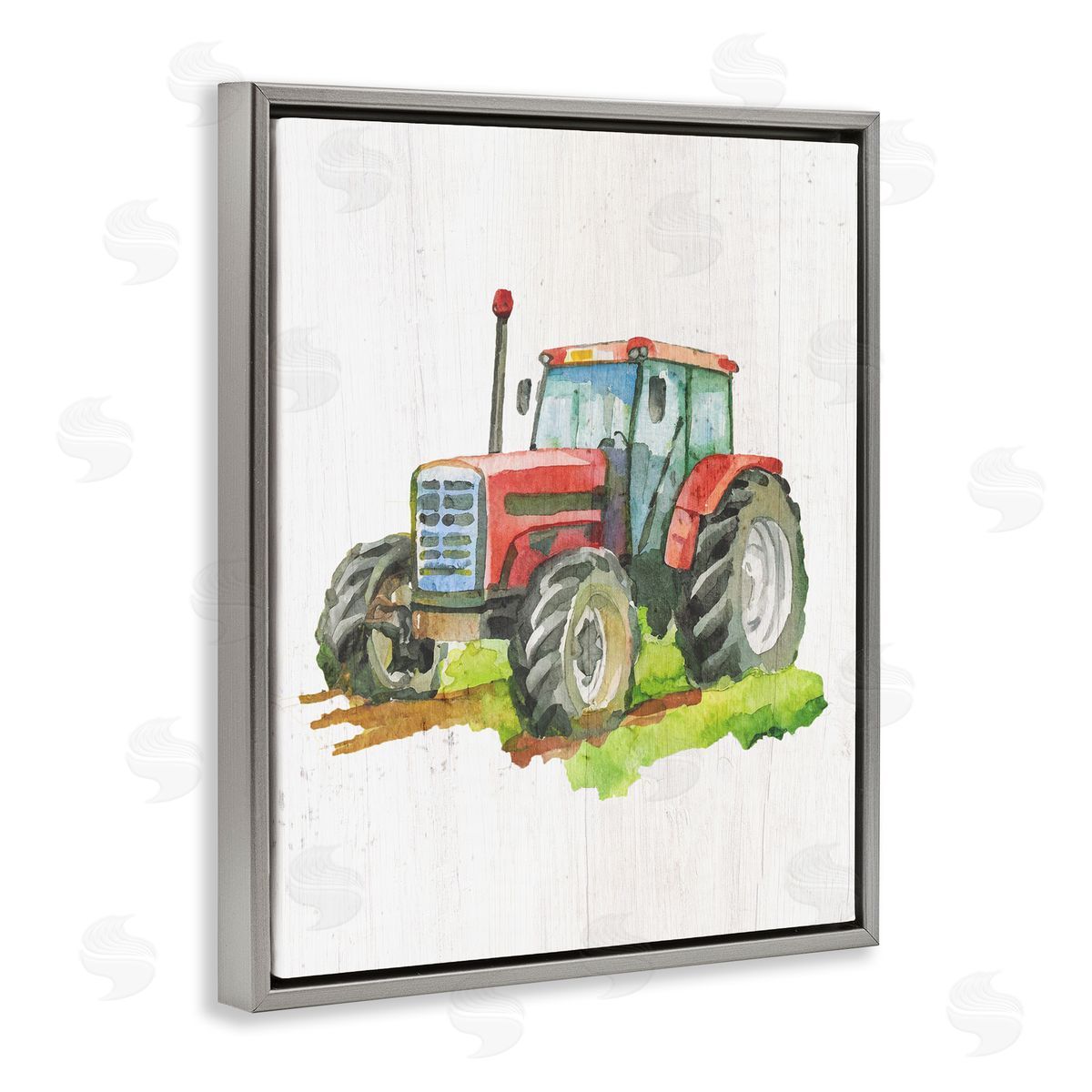 Detailed Country Tractor Grey Floating Frame Canvas Wall Art, Home Decor by Stupell Studio