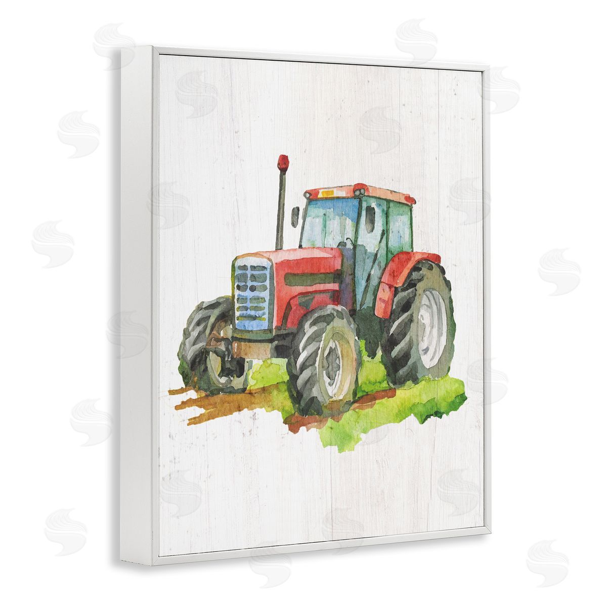 Detailed Country Tractor White Frame Print Wall Art, Home Decor by Stupell Studio